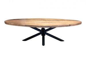 Eettafel mangohout ovaal