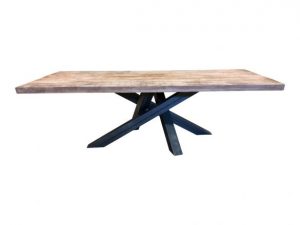 Eettafel mangohout met twist poot