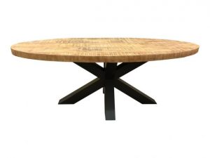 Ovale eettafel mangohout