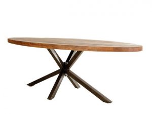 Ovale eettafel mangohout Eleonora