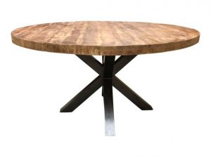 Ronde eettafel mangohout met matrixpoot