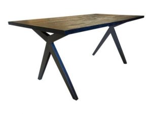 Zwarte eettafel mangohout met kruispoten